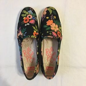 Keds x Rifle Paper Company triple decker slides